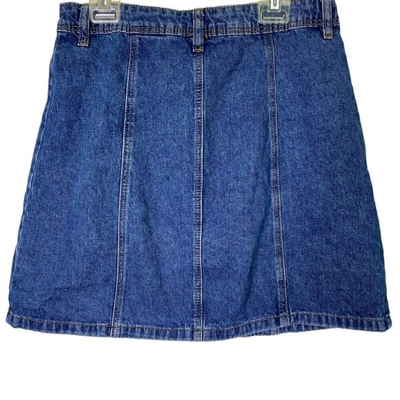 H&M Divided Jean Skirt Full Button Front Size 6 Align - Picture 2 of 5